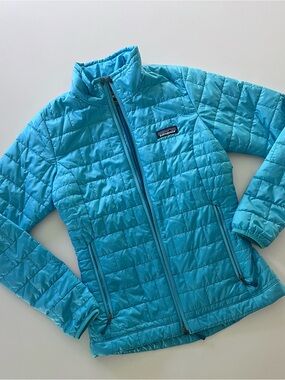 NWOT Like New Patagonia Women’s  Turquoise Nanopuff Quilted Lightweight Puffy XS